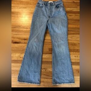 Abercrombie & Fitch Blue Flare Wide Leg Jeans